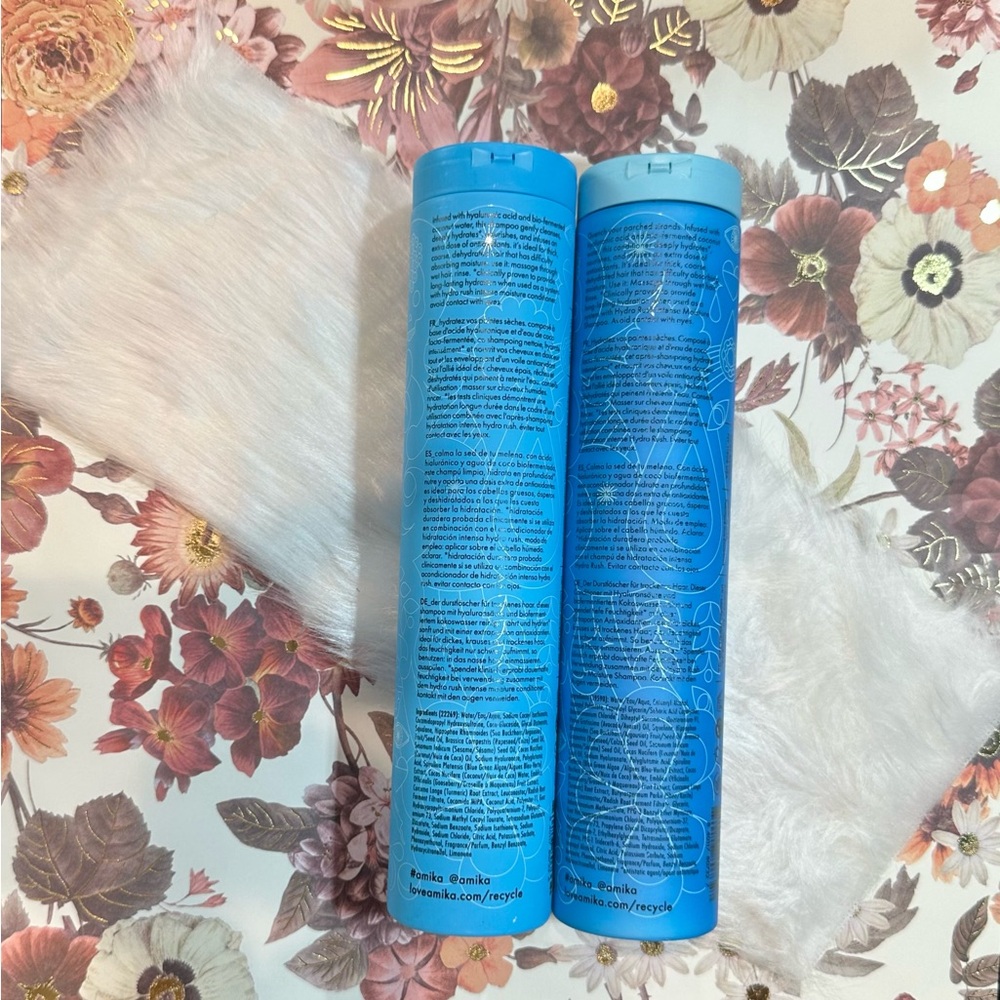 amika Hydro Rush Intense Moisture Shampoo & Conditioner - Bright Blue - Picture 2 of 2